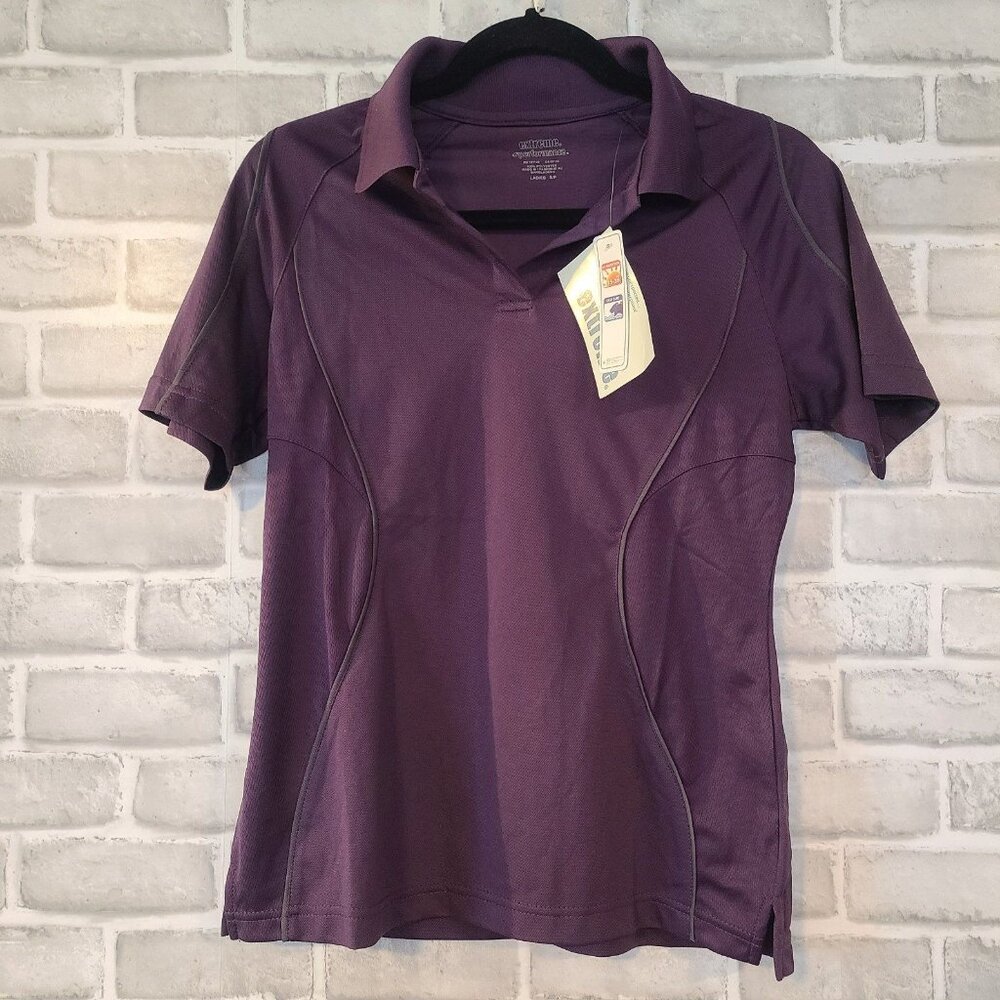 Extreme Performance Athleticwear Mulberry Purple Polo Shirt NEW Womens Small